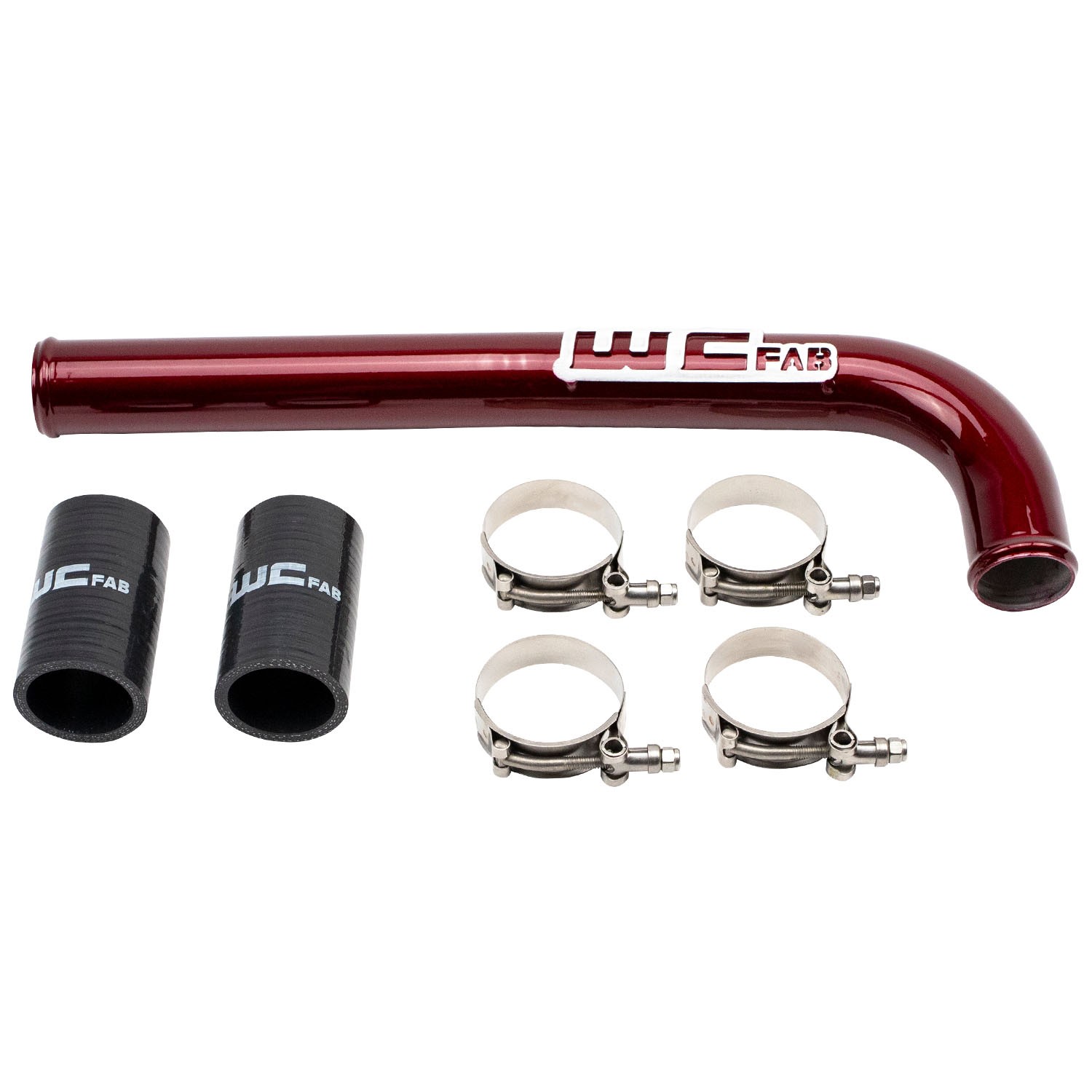 Wehrli WCF100517-RED Upper Coolant Pipe for 10-18 6.7L Cummins Red