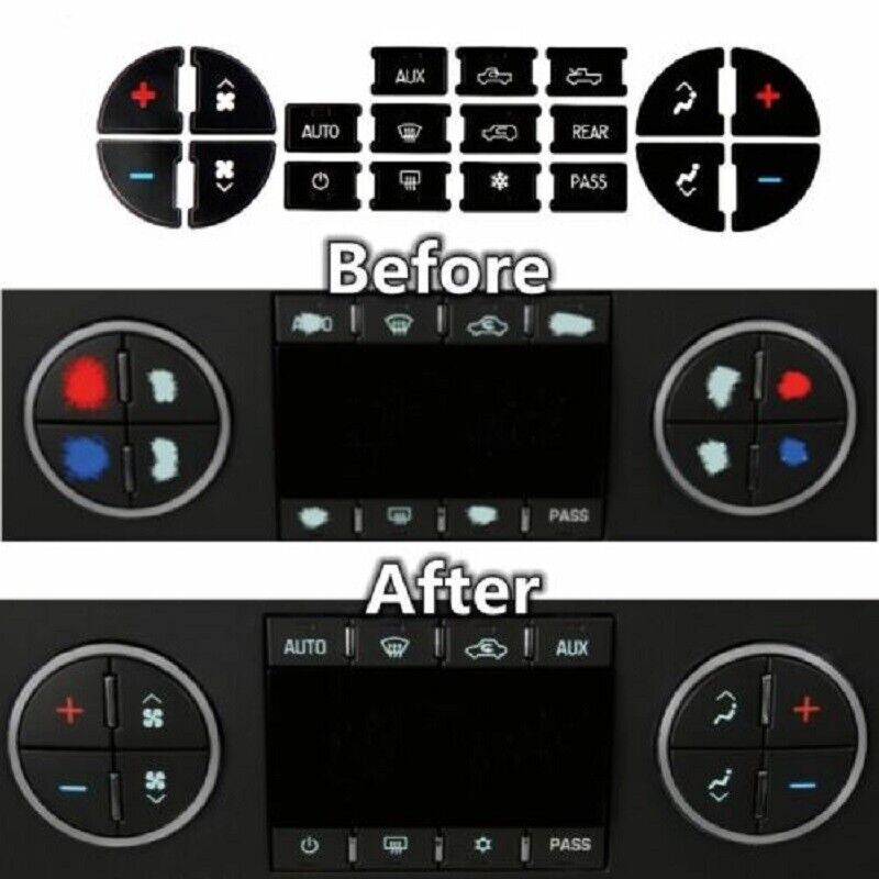 FOR GMC BUICK CHEVROLET TAHOE YUKON AC CLIMATE CONTROL DASH BUTTON REPAIR DECALS