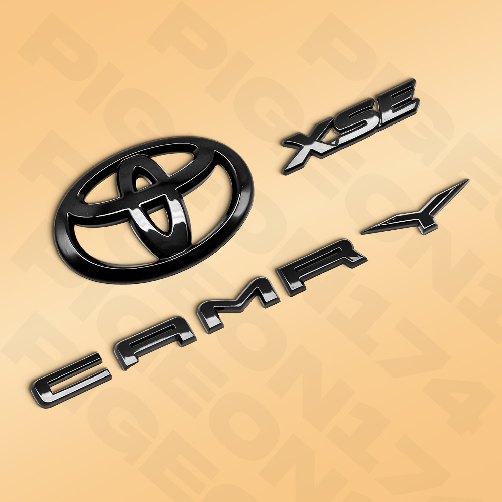 Emblem Overlay Kits For 2018-2024 Camry LE XSE SE Accessories Gloss Black Badge