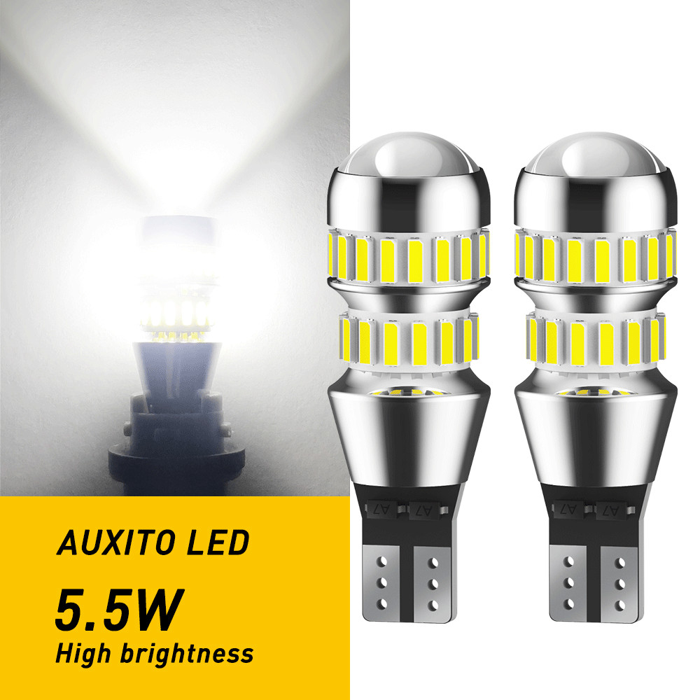 2x AUXITO 921 912 LED Reverse Back up Light Bulb 3000LM 6000K Super White T15