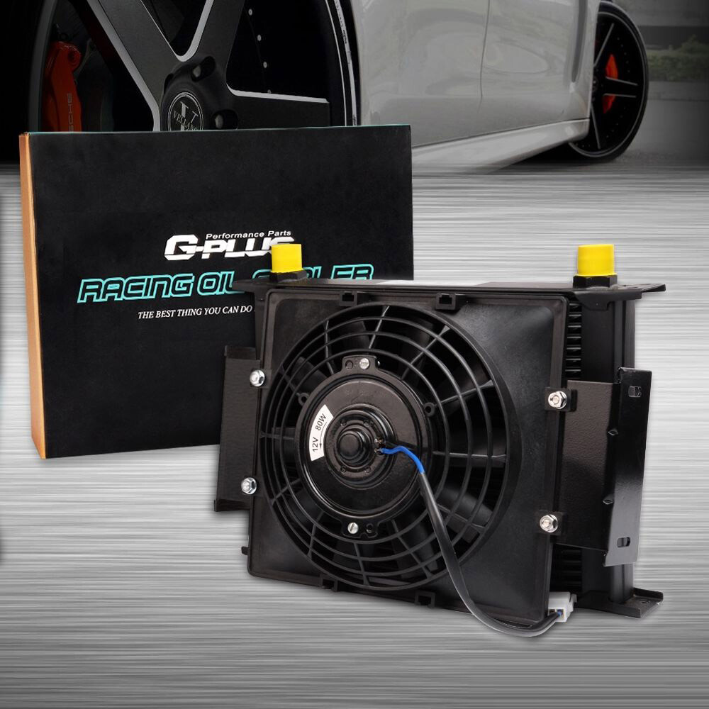 30 Row 10AN Universal Aluminum Transmission Engine Oil Cooler + 7