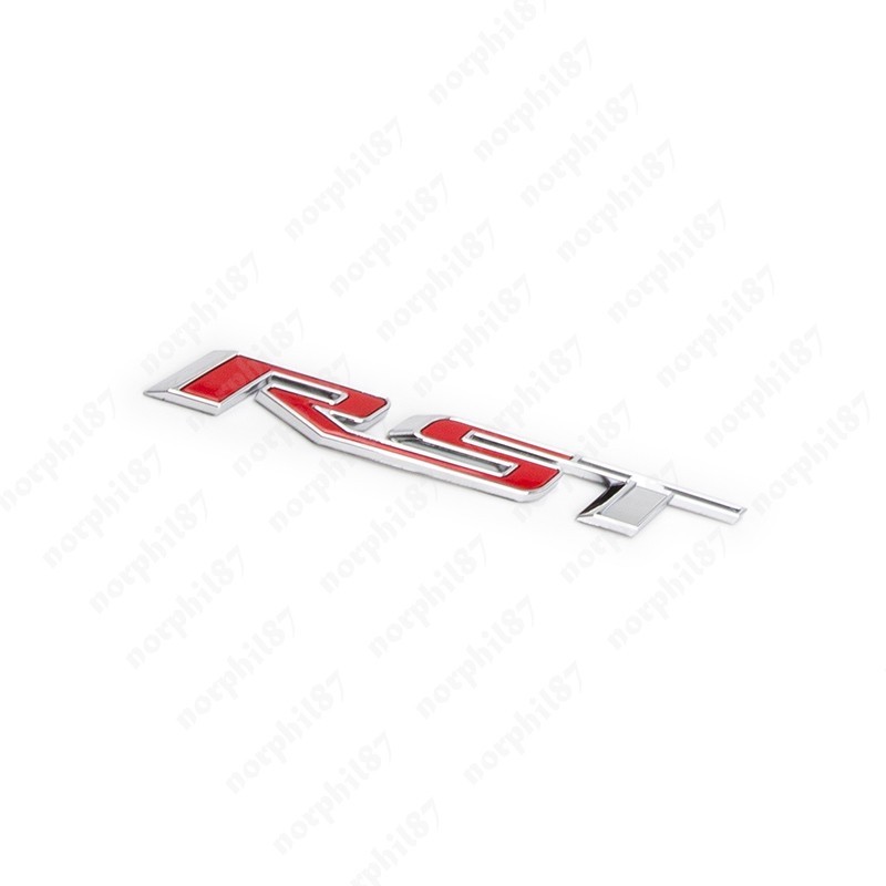 1PC Tailgate RST Emblem Fit 2021-2026 Chevy Silverado Badge Chrome red