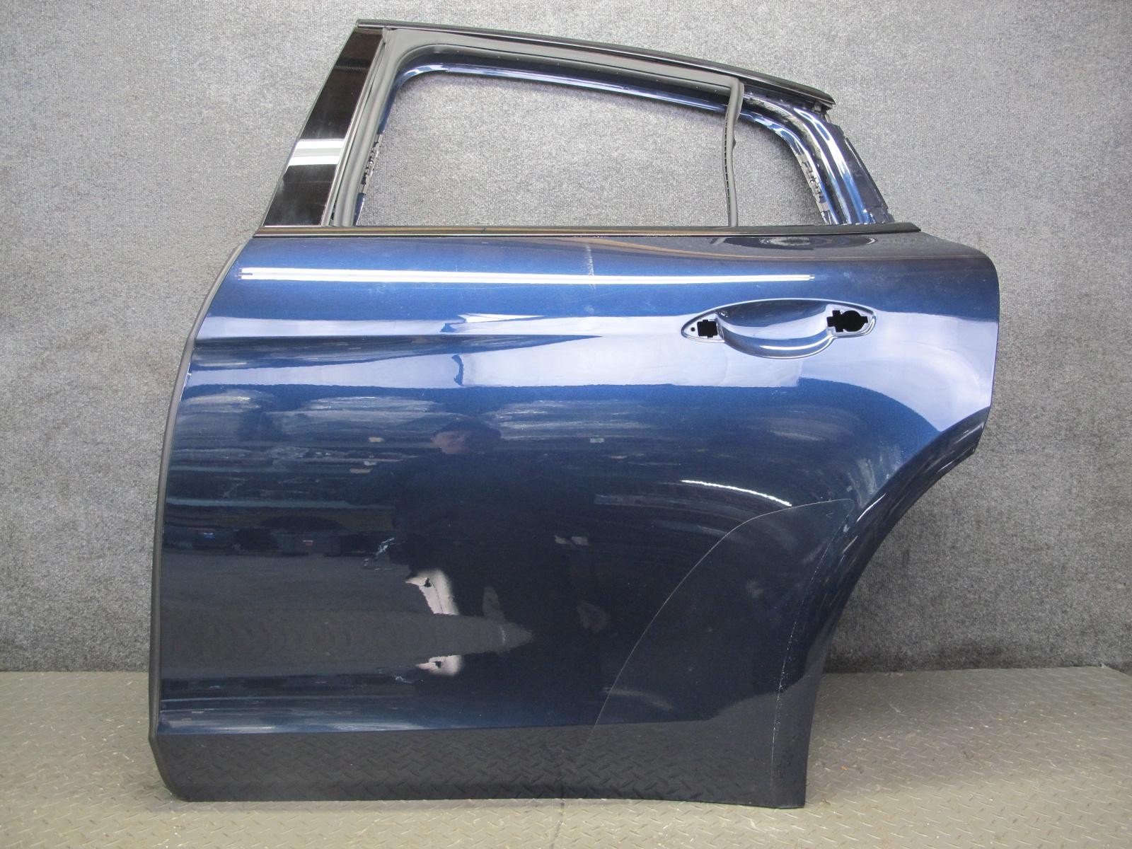 17-23 PORSCHE PANAMERA 971 REAR LEFT DOOR SHELL PANEL NIGHT BLUE METALLIC