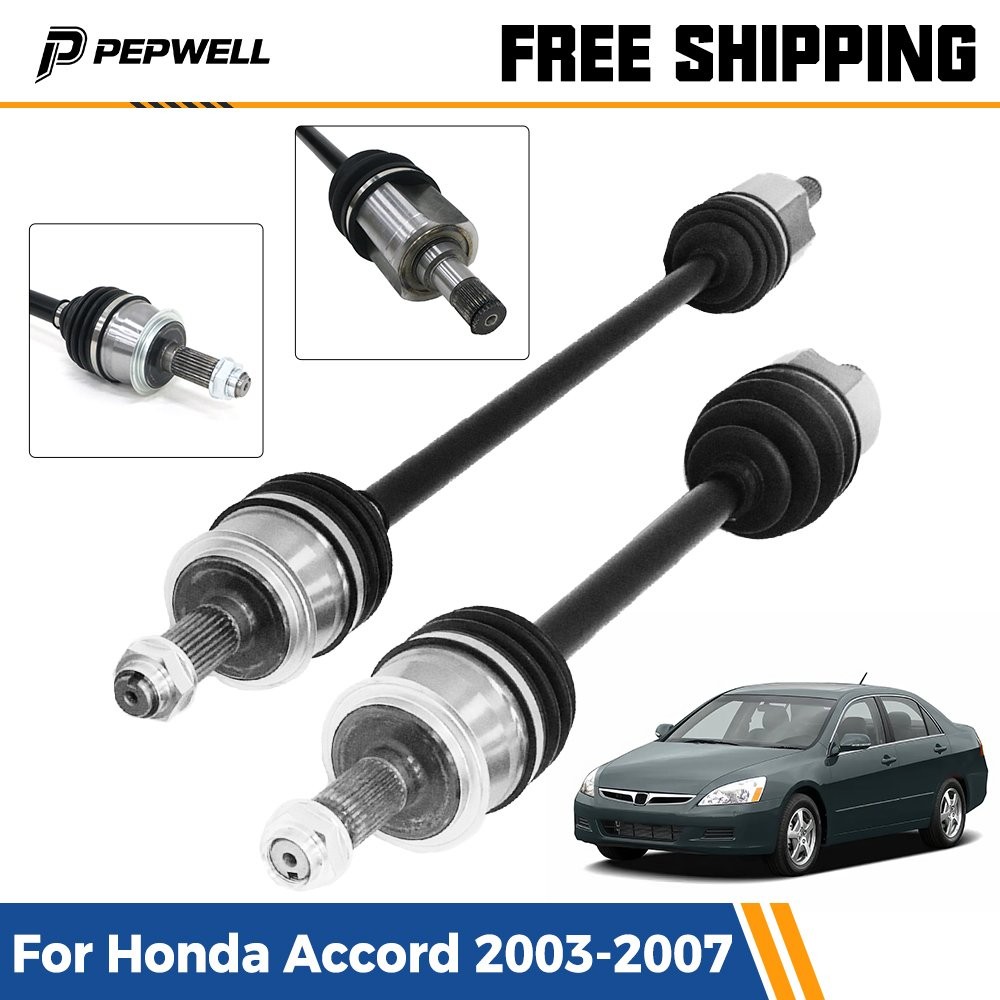 2Pc Front Left Right CV Axles Shaft for 2003-2007 Honda Accord L4 2.4L Automatic