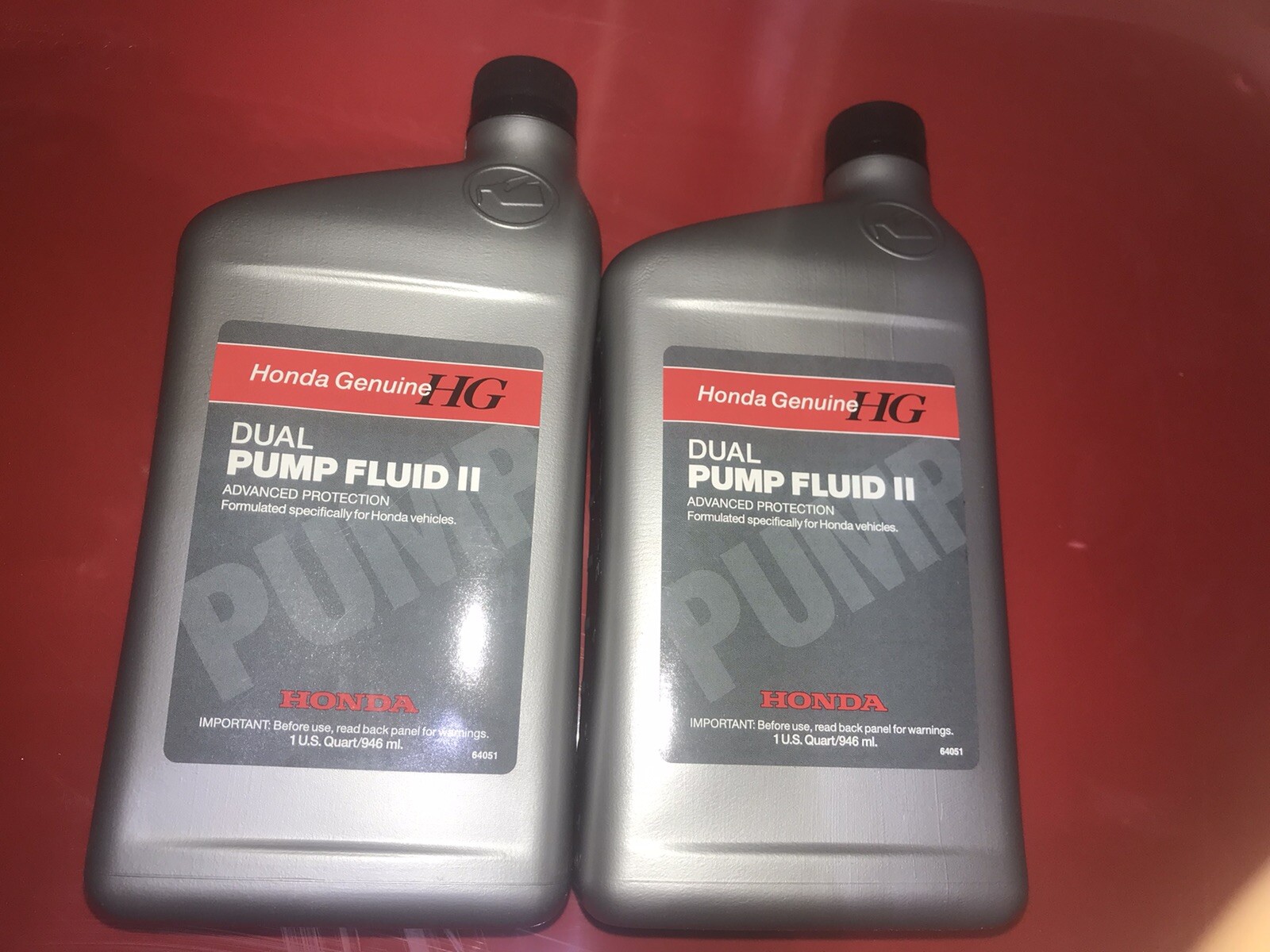 2 QUARTS HONDA OEM Dual Pump Fluid II 08200-9007