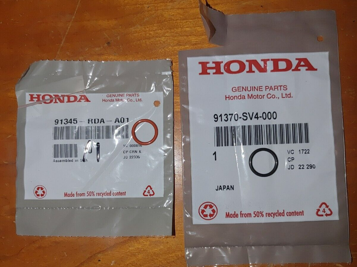 OEM HONDA ACURA POWER STEERING PUMP INLET & OUTLET O-RING SEALS NEW 2PC KIT