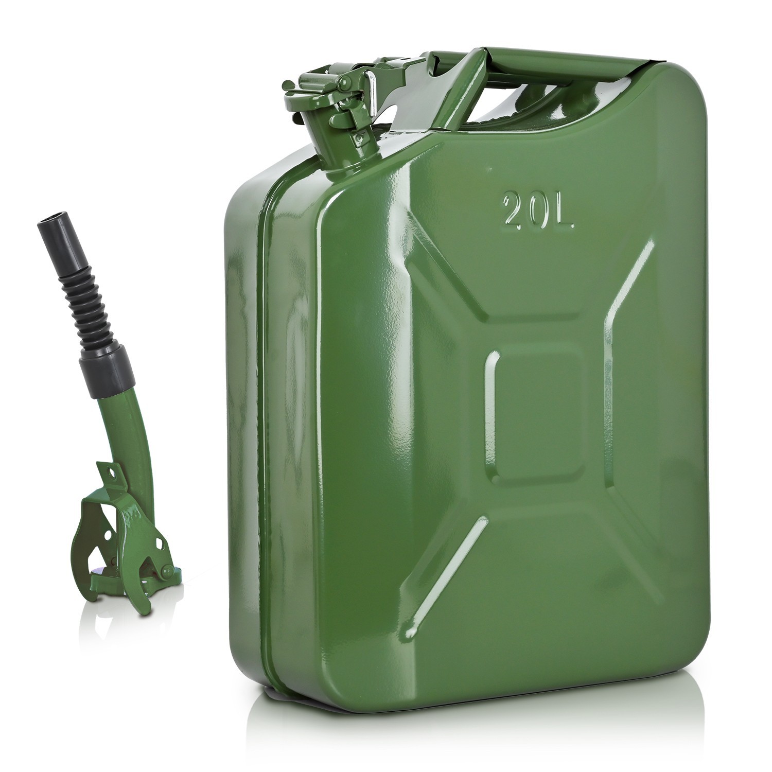 Metal Gas Can 5 Gallon with Spout System and Handle for Gasoline Trucks Cars ATV