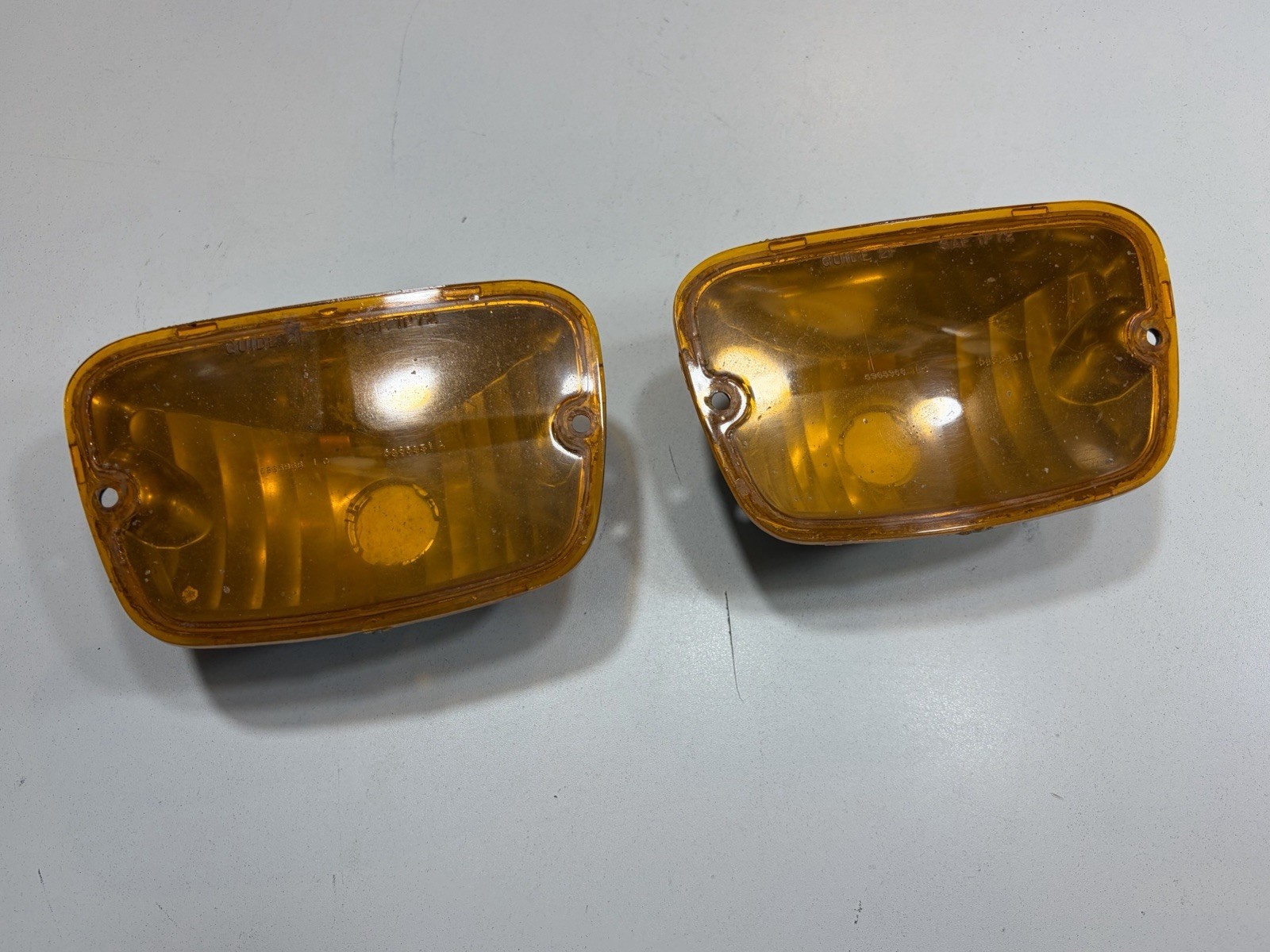 1972 1973 Amber FIREBIRD TRANS AM PAIR FRONT TURN SIGNAL PARK FOG PARKING LIGHTS