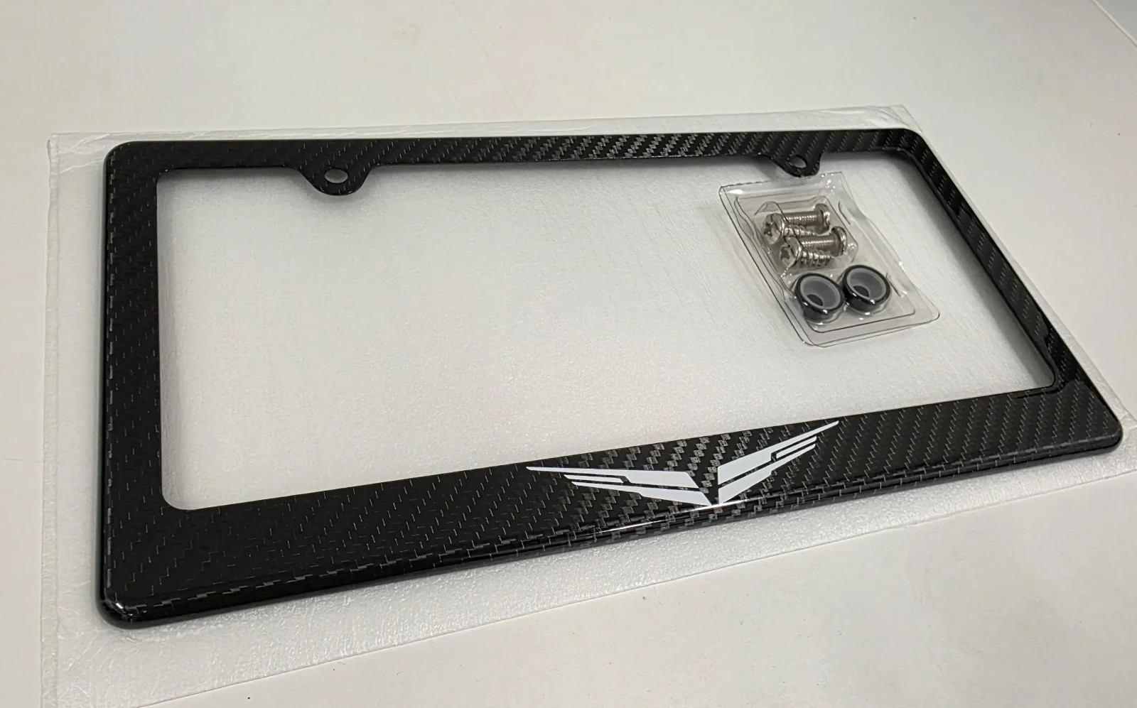 BLACKWING Carbon Fiber License Plate Frame 100% Carbon Fiber