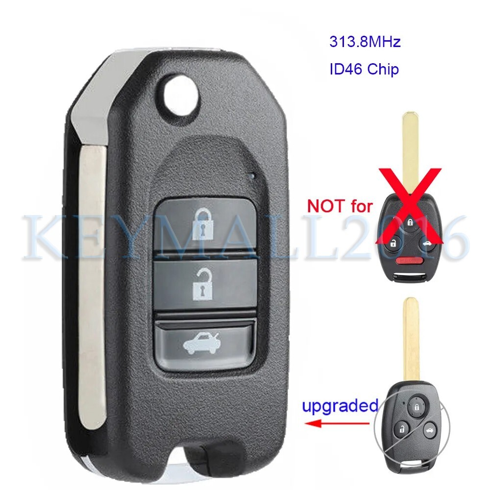 Upgraded Remote Key Fob for Honda Civic 2009 2010 2011 2012 2013 313.8MHz ID46 Upgraded Remote Key Fob for Honda Civic 2009 2010 2011 2012 2013 313.8MHz ID46