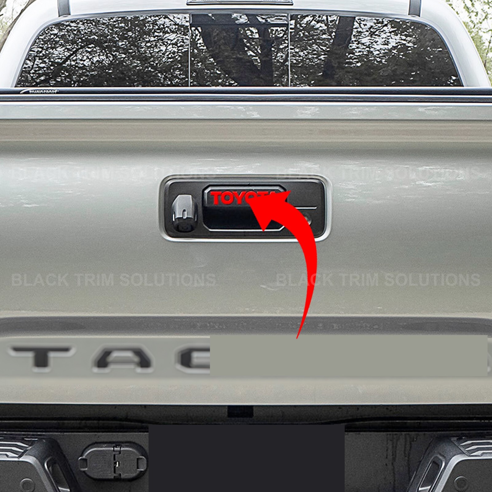 Red Overlay DECALS for Tailgate Rear Handle Letters For 2016-2023 Toyota Tacoma