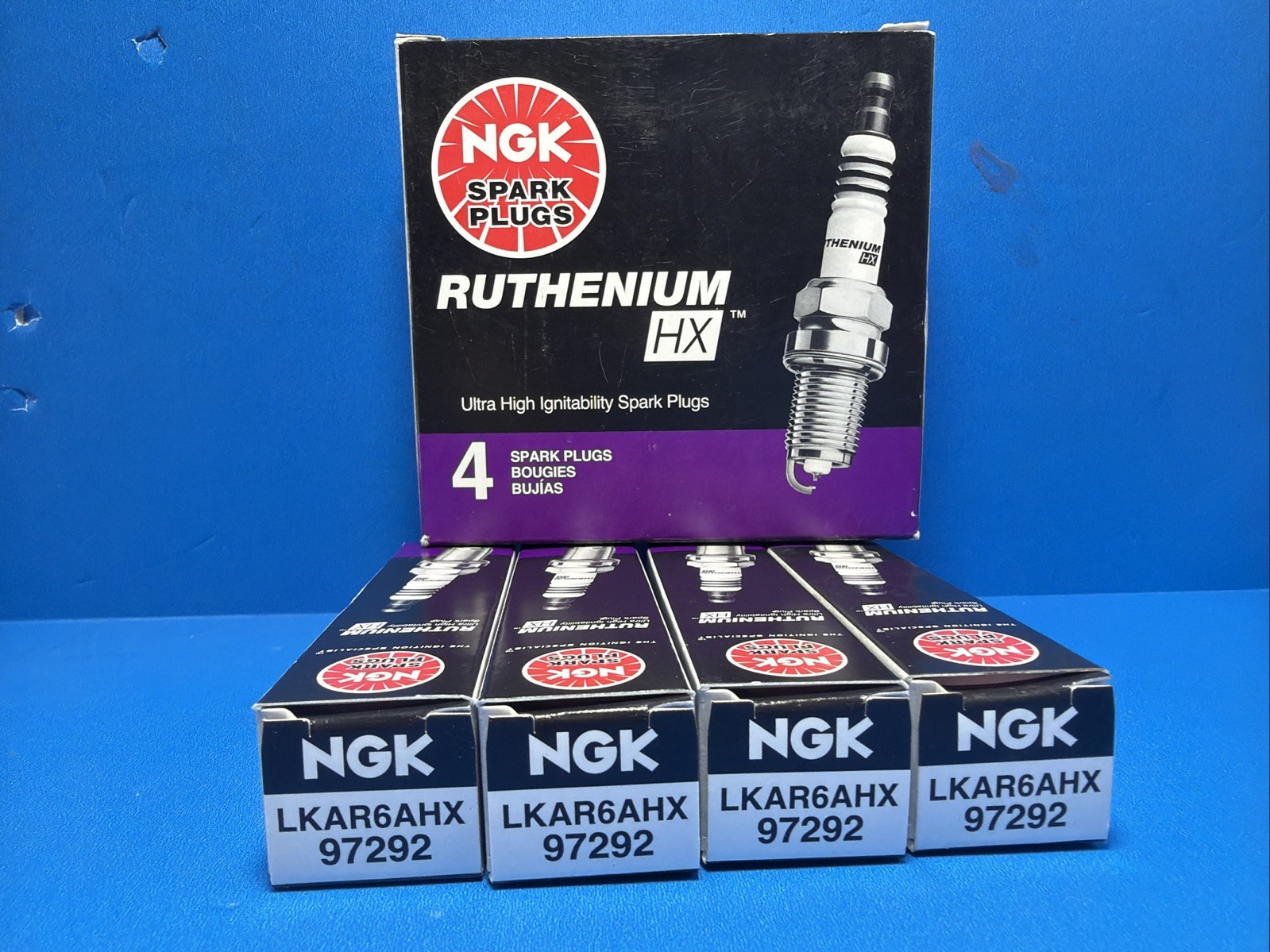 4 pc NGK 97292 LKAR6AHX Ruthenium HX Spark Plugs for Ignition Wire Secondary sv 4 pc NGK 97292 LKAR6AHX Ruthenium HX Spark Plugs for Ignition Wire Secondary sv