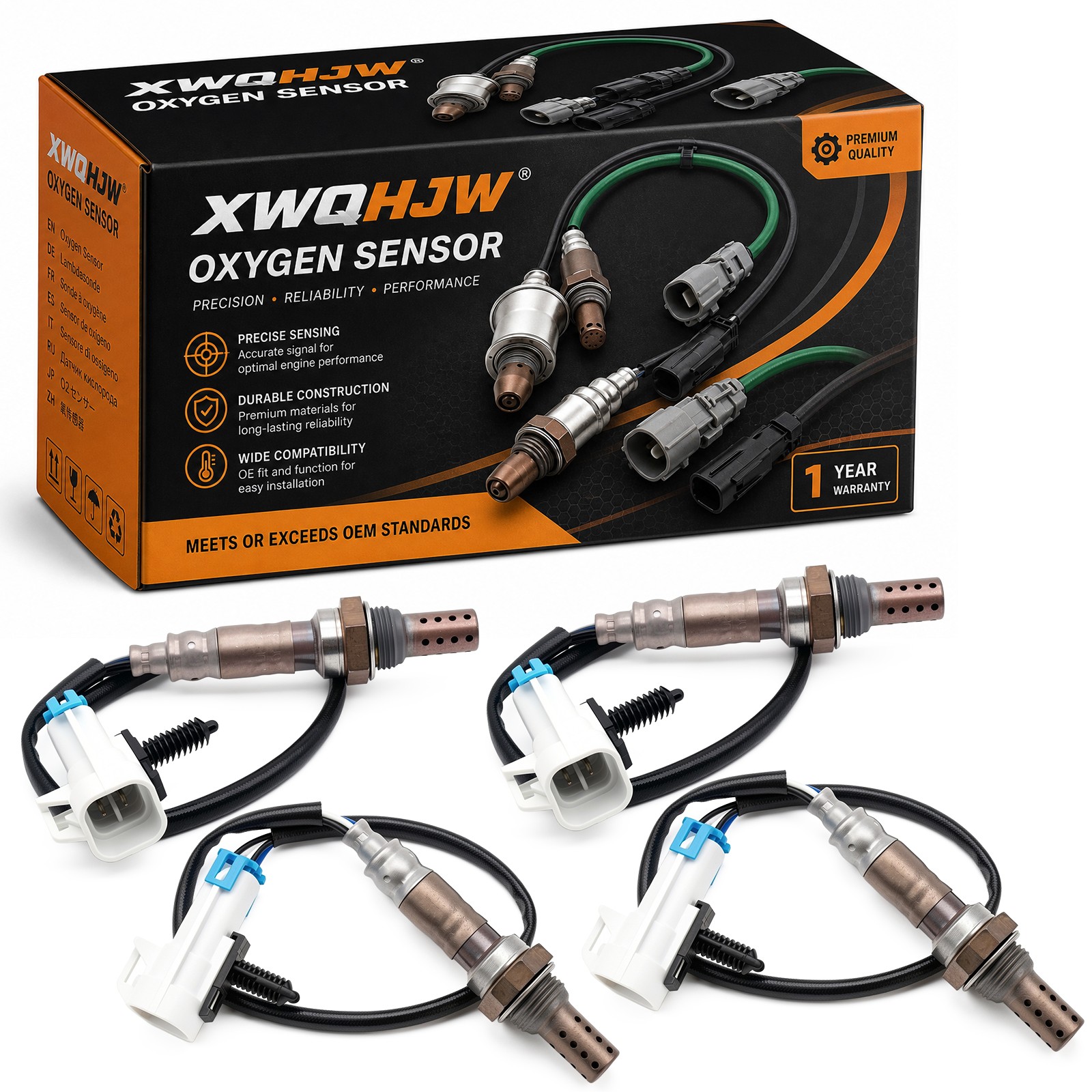 Set(4) Up & Down Oxygen O2 Sensor For GMC Chevrolet 1500 Tahoe &Cadillac 5.3L V8