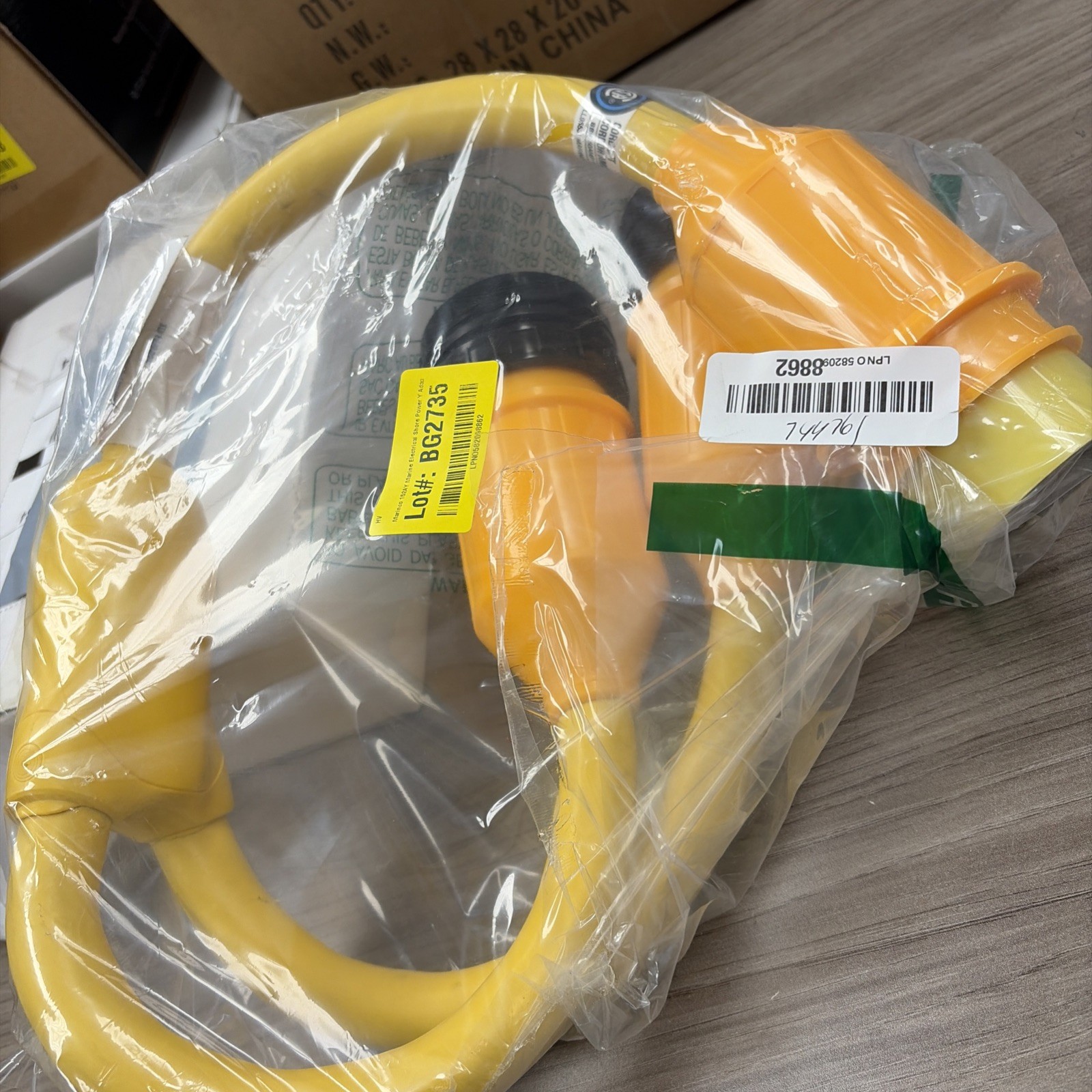 Marinco 152AY Marine Electrical Shore Power Y Adapter Yellow