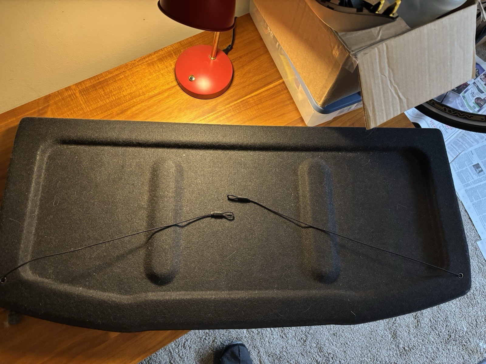 2012-2017 Hyundai Veloster Rear Trunk Luggage Cover Shelf OEM 2012-2017 Hyundai Veloster Rear Trunk Luggage Cover Shelf OEM