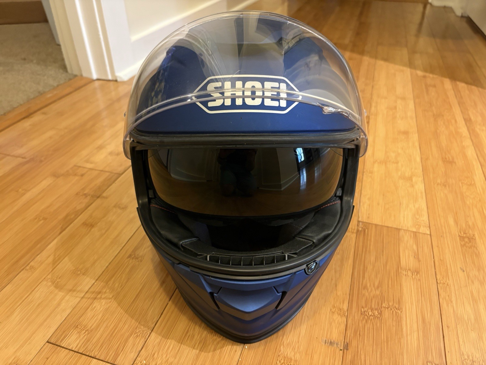 Shoei GT-Air 2 Blue Full Face Motorcycle Helmet with SENA Helmet Speaker System Shoei GT-Air 2 Blue Full Face Motorcycle Helmet with SENA Helmet Speaker System