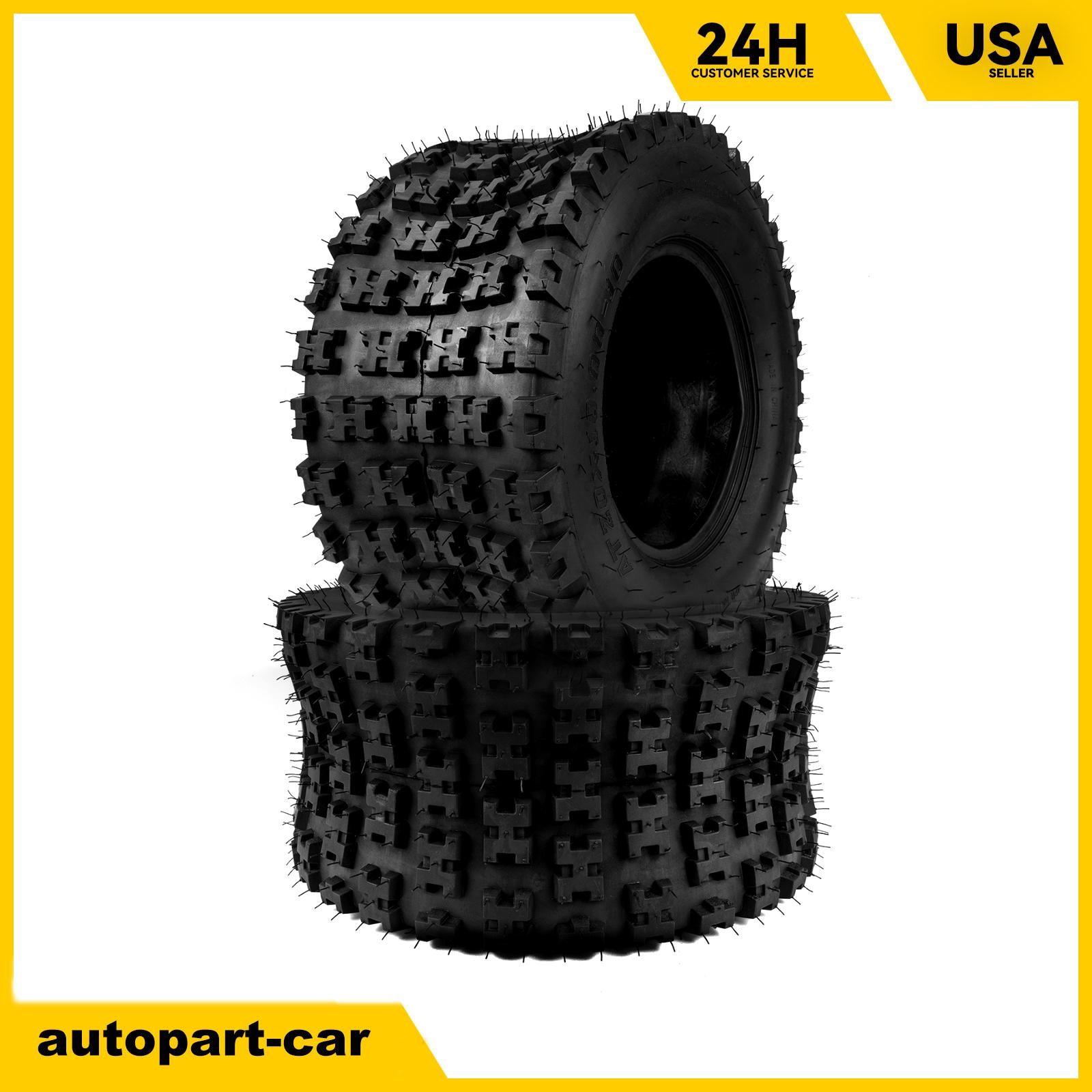 2PC 20x10.00-10 ATV Tires 4Ply Tubeless 20x10-10 Z-104 20x10x10 All Terrain