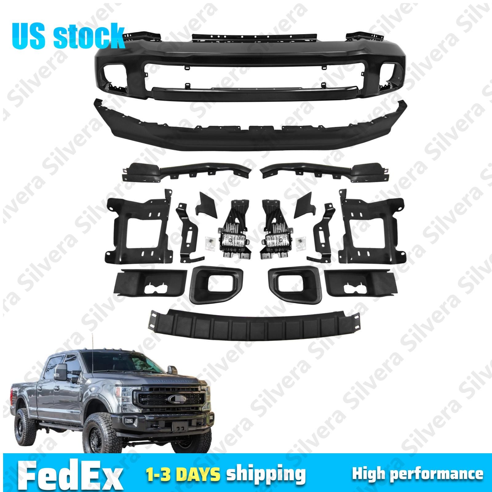 Complete Bumper Kit W/Fog Holes For 20-22 Ford F250 F-250 F350 F-350 Super Duty