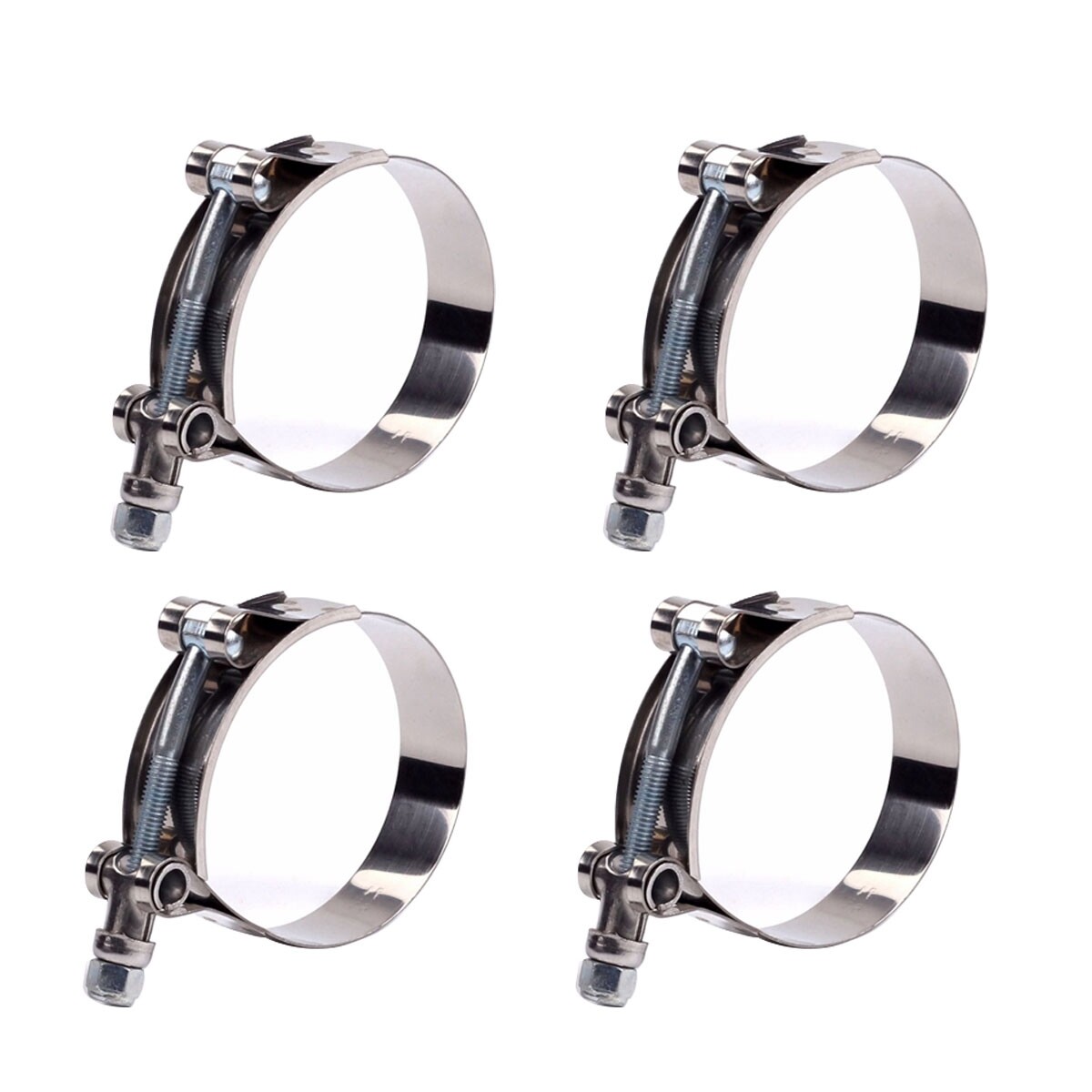 4 x 70-78mm Stainless Steel T Bolt Clamp Turbo Intake 2 1/2\