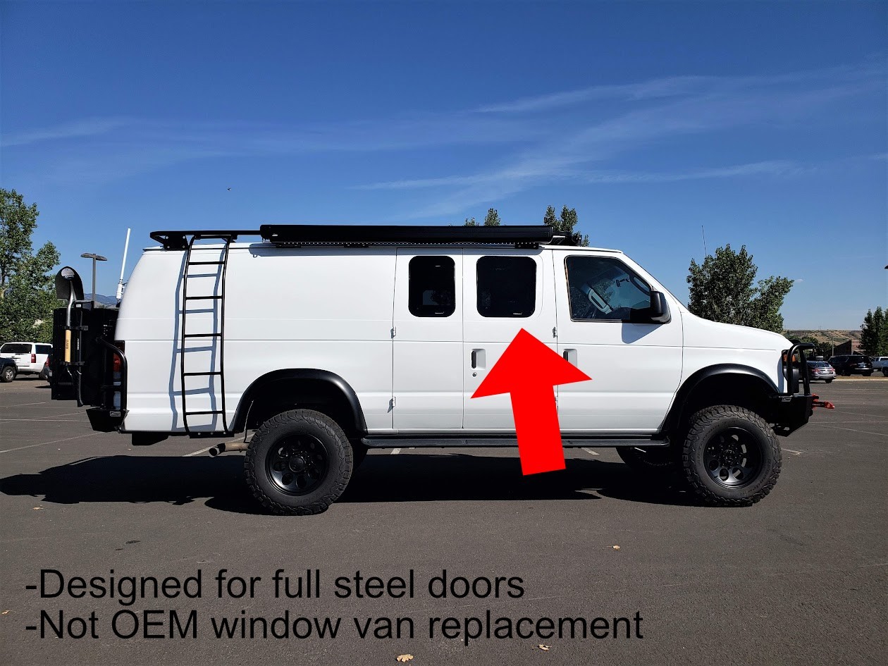 CRL FW241 All Glass 60% Fixed Window 1992+ Ford Econoline Van Cargo Door NOS