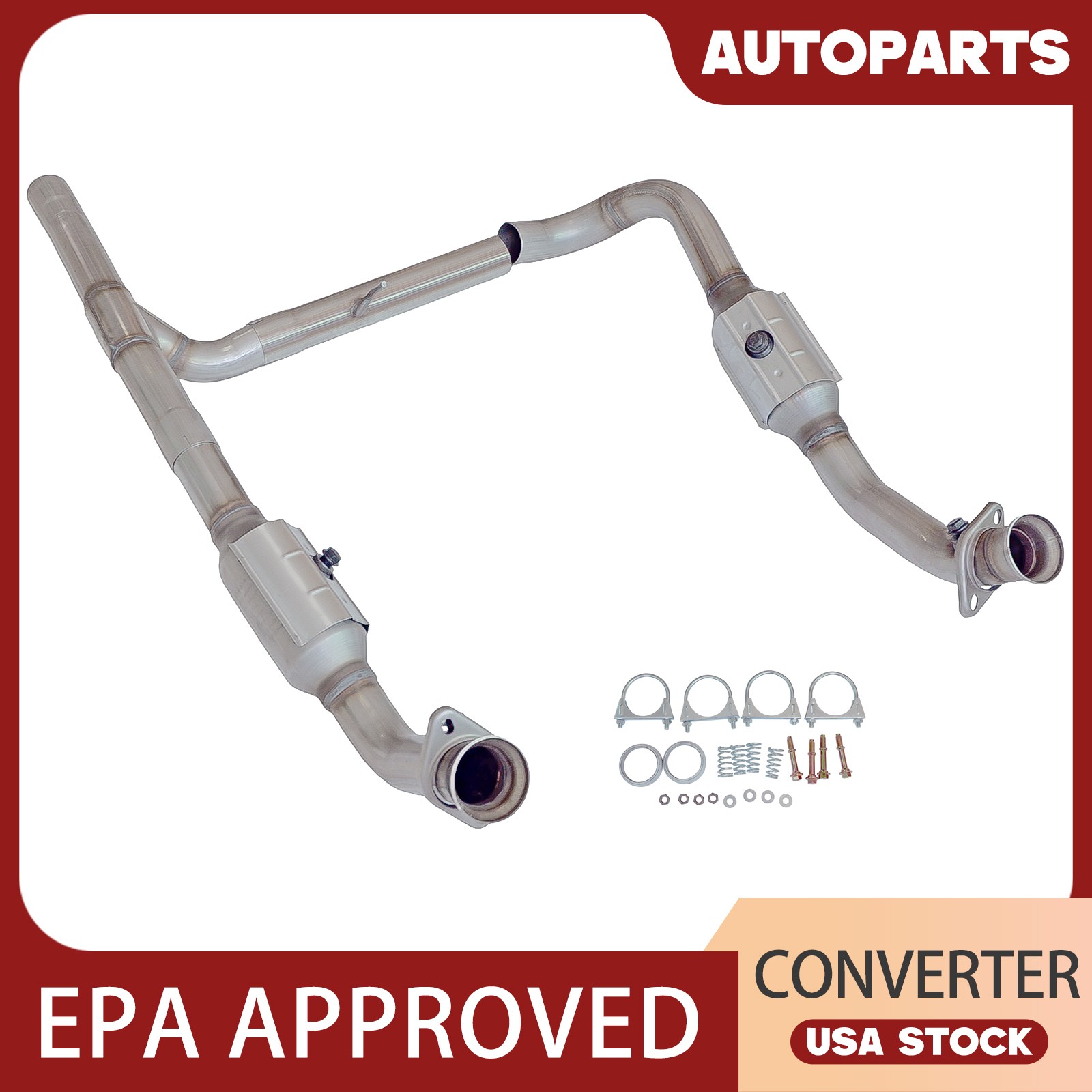 2pcs Left & Right Catalytic Converter Fit Ford F-150 2004 2005 2006-2008 V8 4.6L