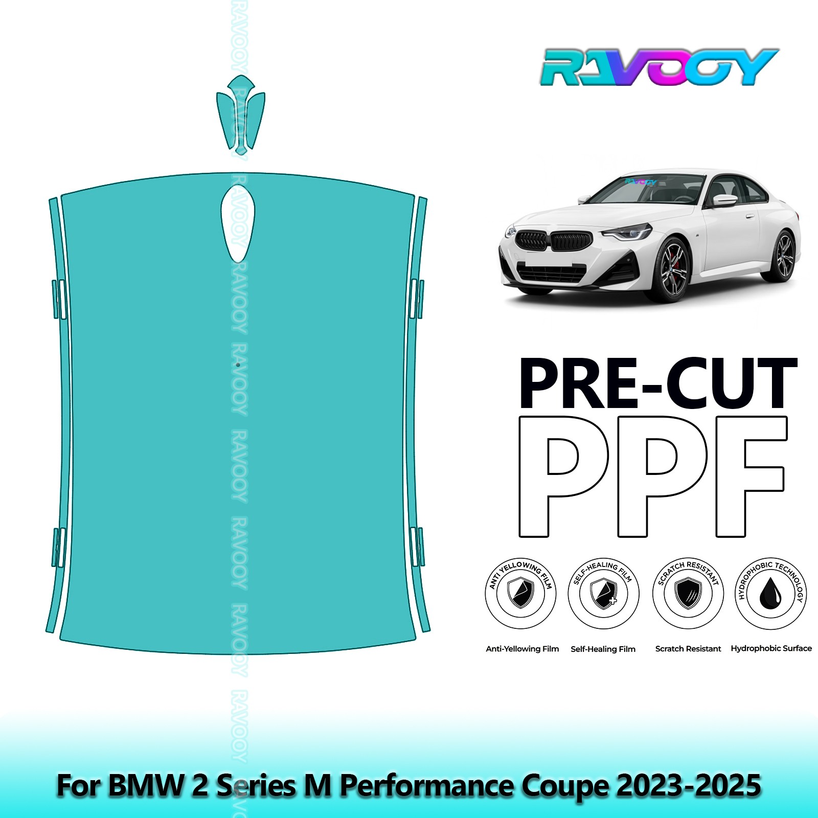 PreCut Paint Protection PPF Kit For BMW 2 Series M Performance Coupe 2023-2026
