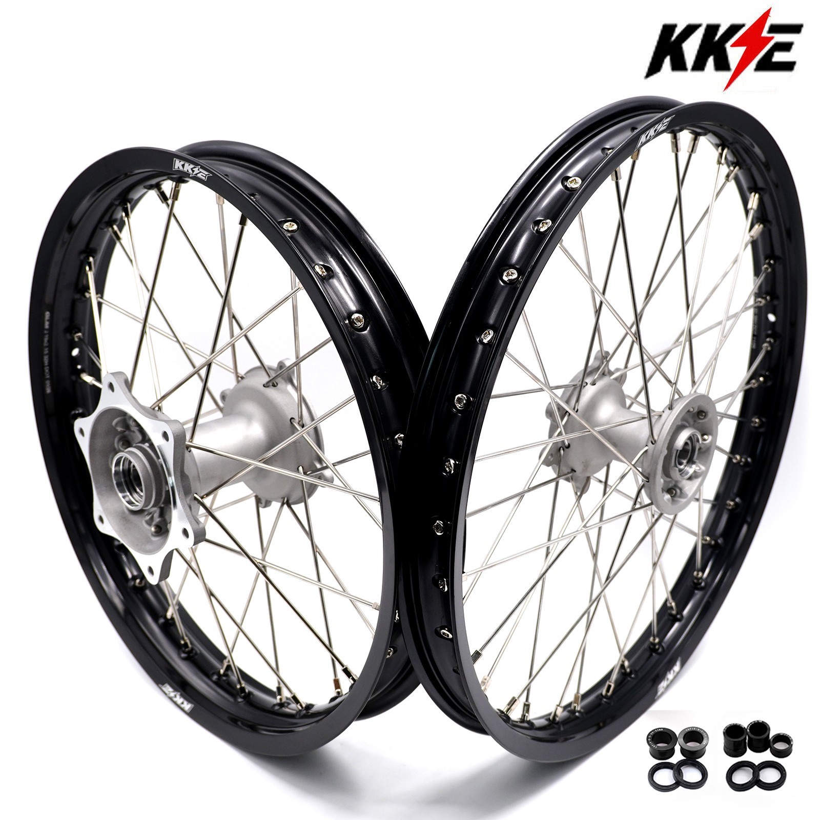 KKE 21/19 Cast Dirt Bike Wheels for Honda CRF250R 2004-2013 CRF450R 2002-2012