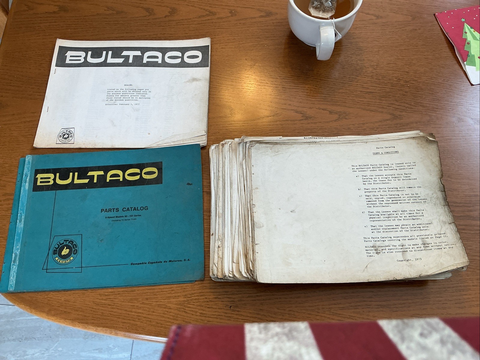 Bultaco Original Factory Parts Catalog 5 SPEED Models 80-107