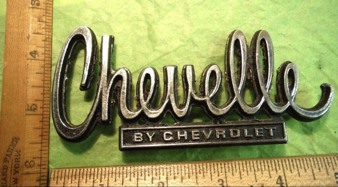 AX47 Chevelle by Chevrolet Trunk Lid Emblem Vintage 1974-5 #9728248 CHEVELLE