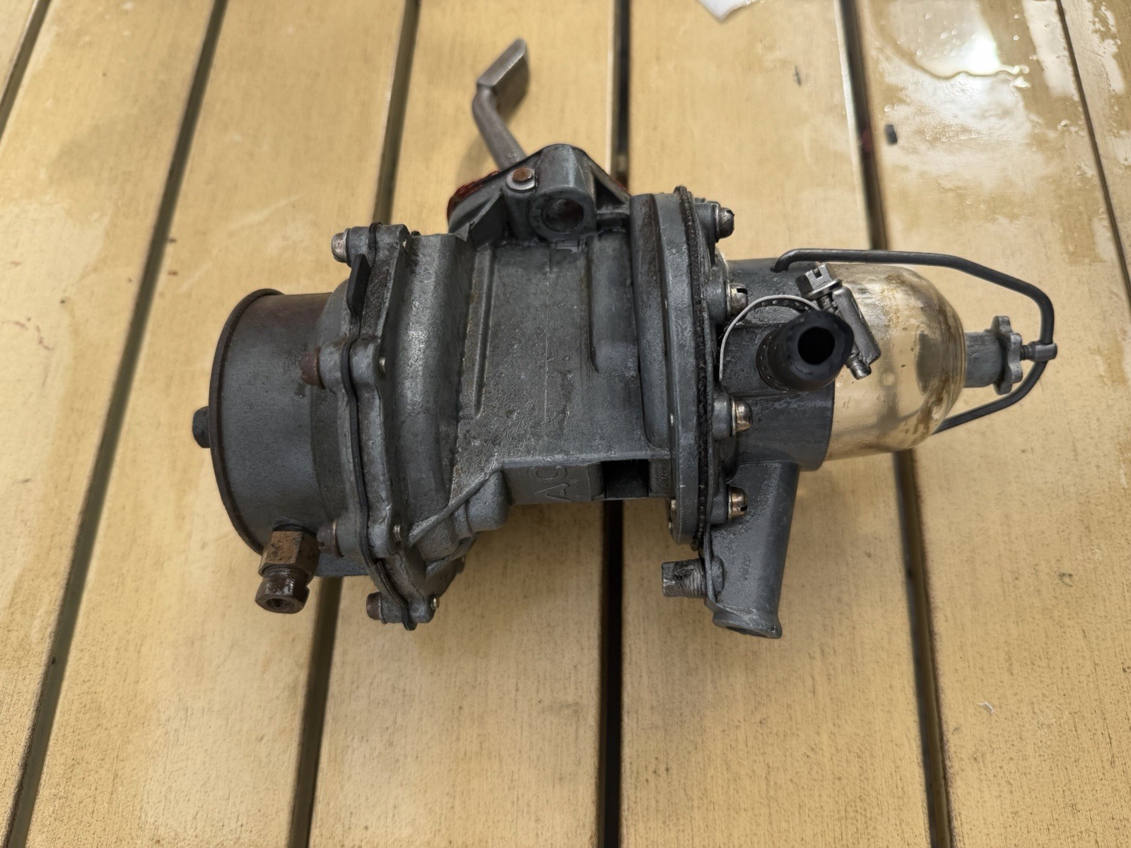 Used vintage mechanical fuel/vacuum pump removed from an early Oldsmobile Rocket