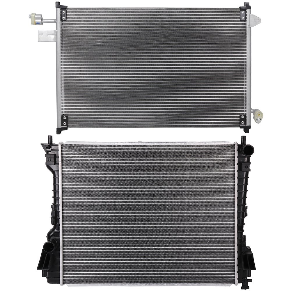 For 2005-2009 Ford Mustang Aluminum Radiator & A/C Condenser Assembly Set