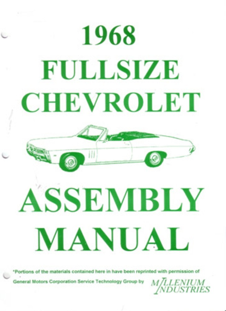 1968 Chevrolet Impala, Belaire Factory Assembly Manual