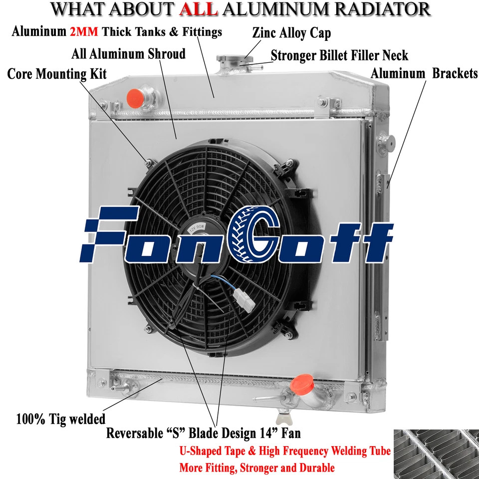 3Row Radiator+Shroud Fan for 1968~1972 Mercedes Benz S-CLASS W108 W109 111 280SE