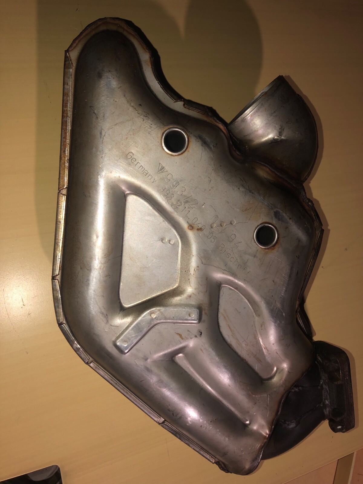 OEM heater exchange manifold for 1995-1998 Porsche 993.
