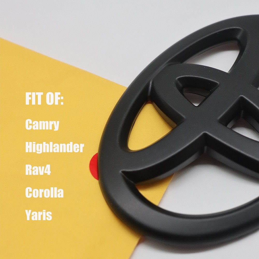 1X Gloss / Matte Blackout Emblem Overlay For Camry Highlander Rav4 Corolla Yaris 1X Gloss / Matte Blackout Emblem Overlay For Camry Highlander Rav4 Corolla Yaris