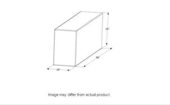 RV Trailer Fresh Water Tank 38 GALLON , 58 x 16 x 10 inch dimensions RV Trailer Fresh Water Tank 38 GALLON , 58 x 16 x 10 inch dimensions