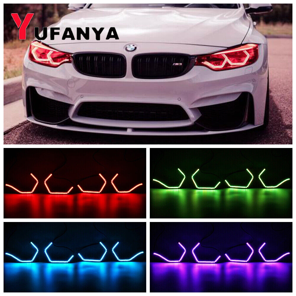 RGB Multi-Color Concept M4 Iconic Style LED Angel Eyes w/Relay Wiring For BMW