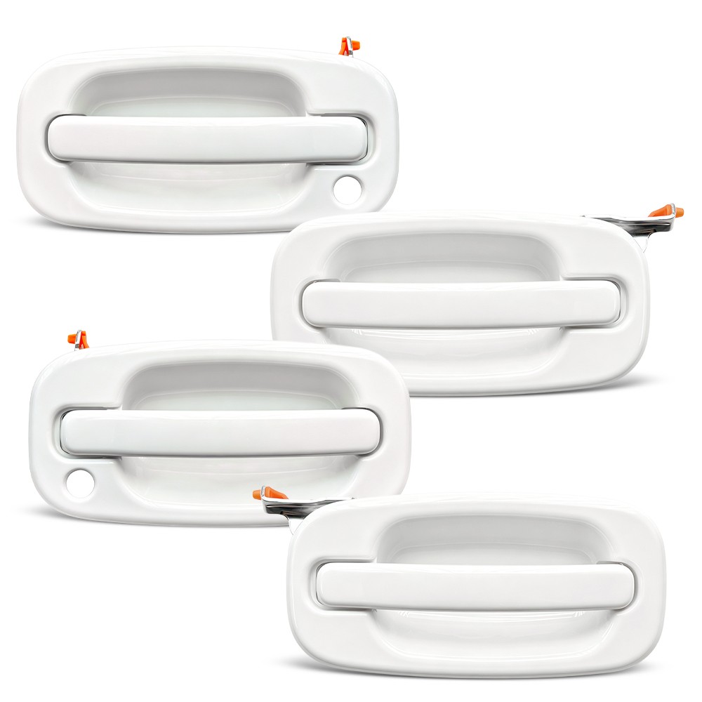 White 4Pcs Door Handles Set Front&Rear For 99-06 Chevy Tahoe For GMC Yukon
