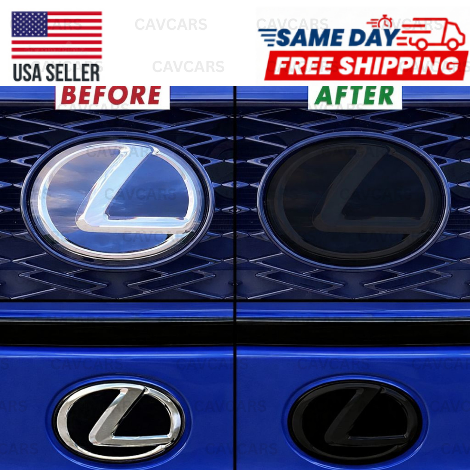 FOR 21-26 LEXUS IS FRONT REAR EMBLEM SMOKE VINYL TINT PRECUT OVERLAYS