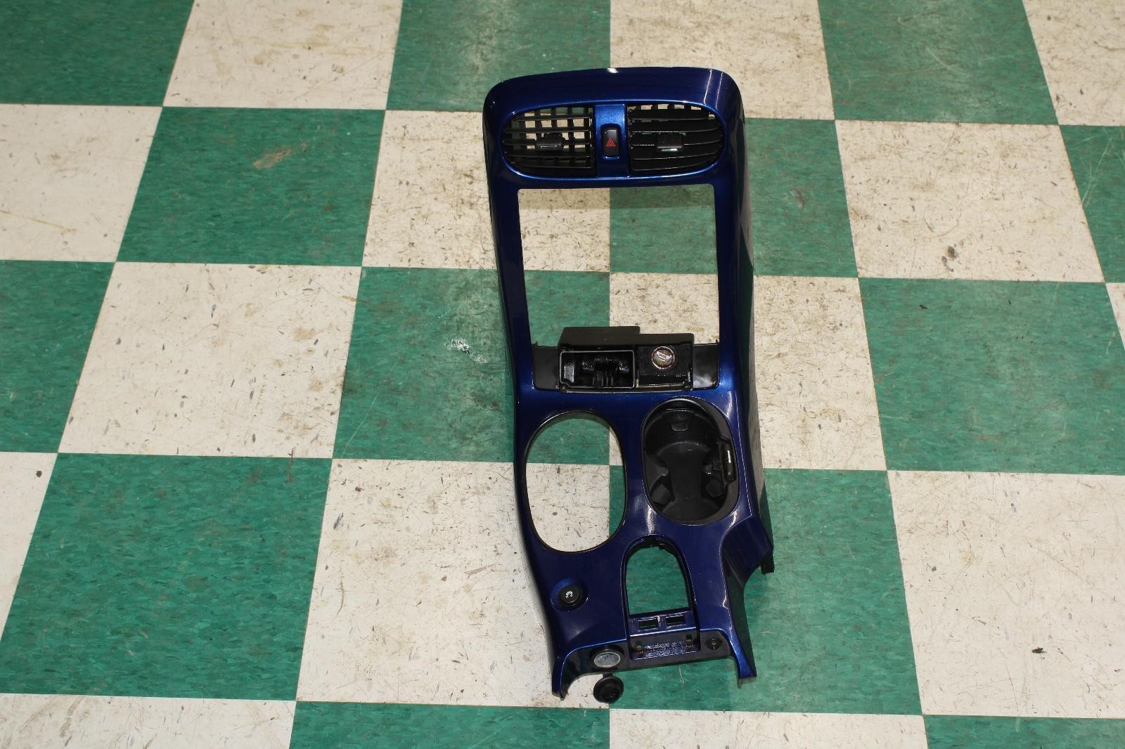 05-13 C6 Vette Ebony Black Luxo Blue Leather Radio Surround Trim Panel OEM OE OE
