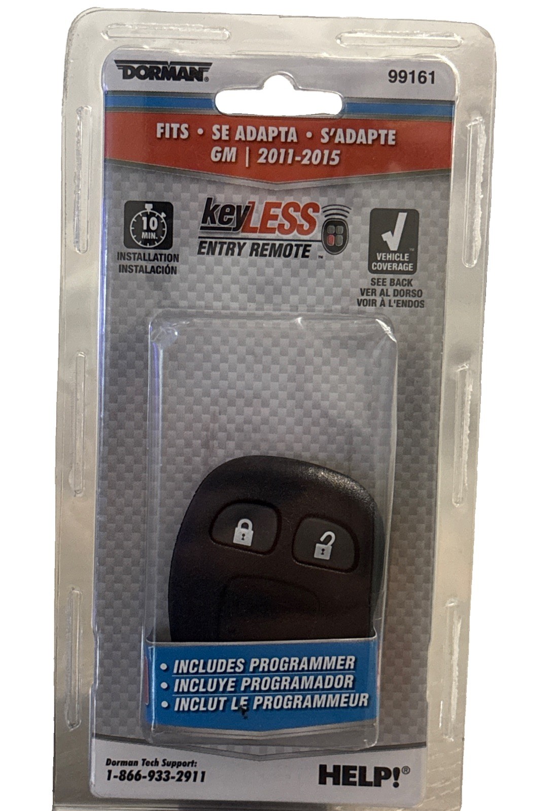 Dorman 99161 Keyless Entry Remote 3 Button For Select 11-18 Chevrolet GMC Models