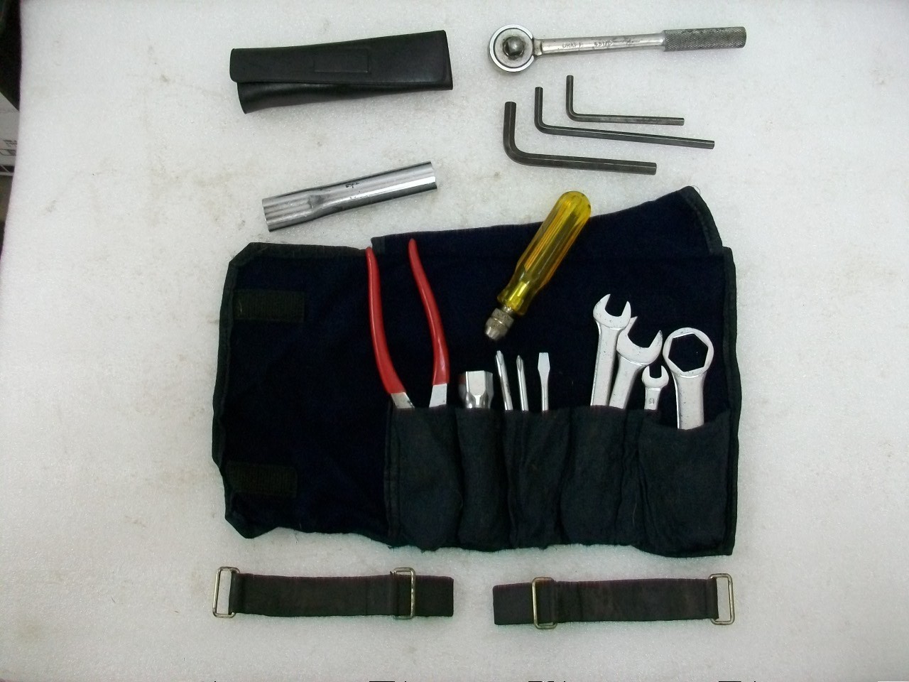 OEM 1986 1987 Suzuki Cavalcade GV1400 Tool Kit Tools GV 1400 Straps Wrenches OEM 1986 1987 Suzuki Cavalcade GV1400 Tool Kit Tools GV 1400 Straps Wrenches
