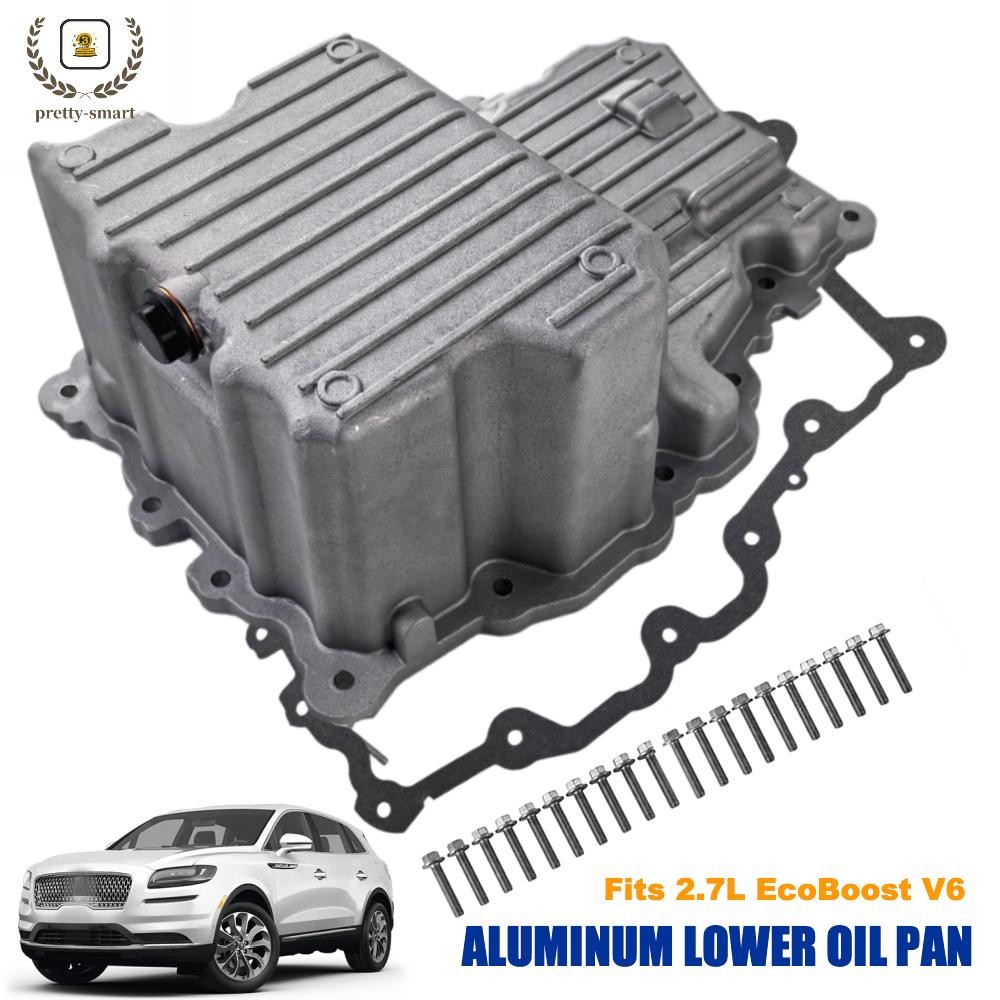 Cast Aluminum Replace Plastic Lower Oil Pan 2.7L V6 for Ford F-150 2015-2020