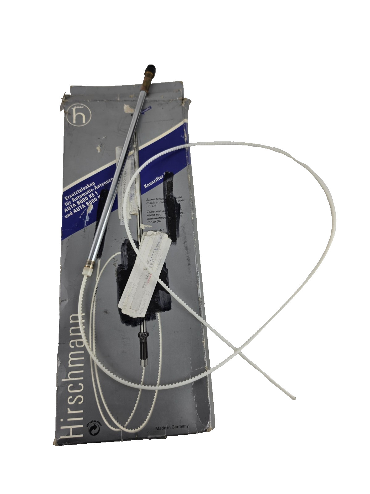 NOS Hirschmann Antenna Mast Black Tip 820 902-106 Porsche BMW Mercedes AUTA 6000