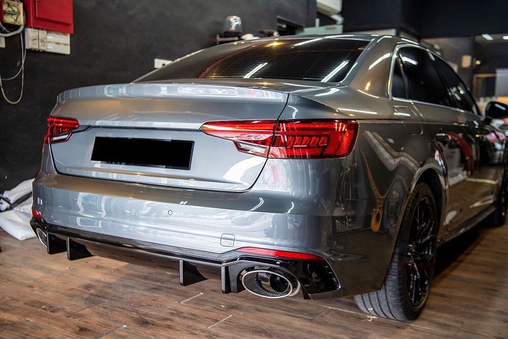 BKM RS4 Style Rear Bumper set fits B9 Audi A4 Audi S4 2018+
