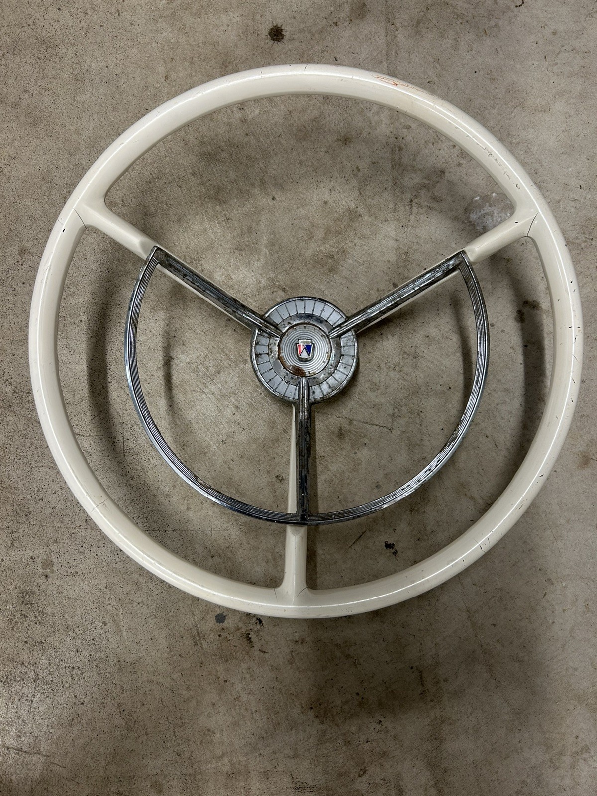 1959 Ford Fairlane Galaxie 500 Steering Wheel w/ Horn Ring Button OEM 1959 Ford Fairlane Galaxie 500 Steering Wheel w/ Horn Ring Button OEM