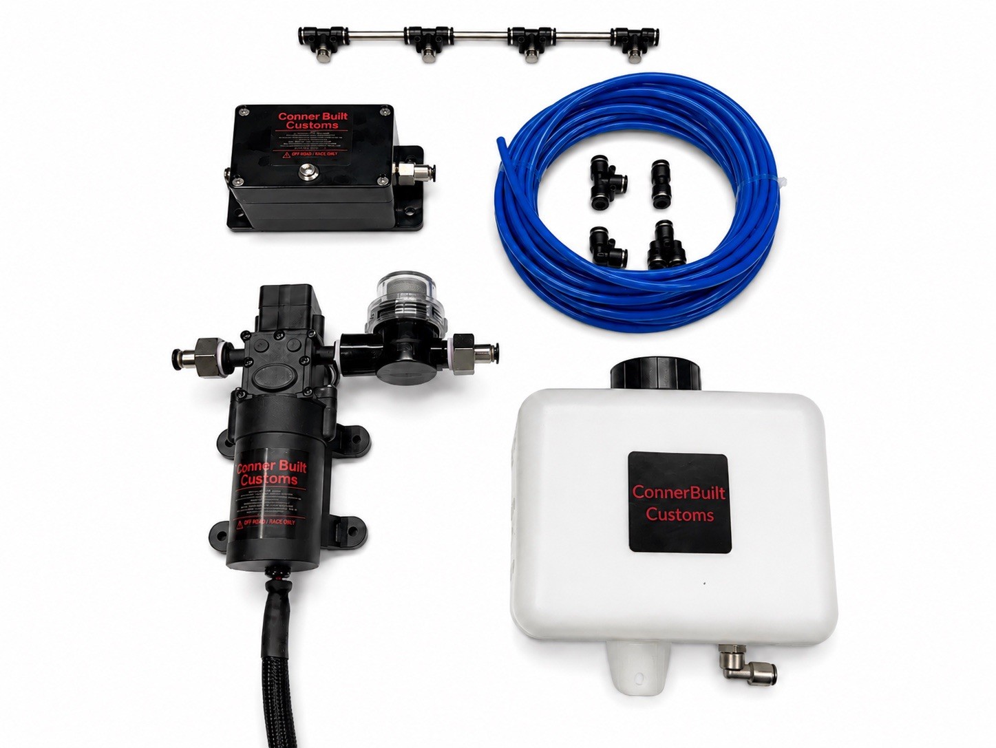 Manual Push Button Intercooler Water Spray Kit -BLUE