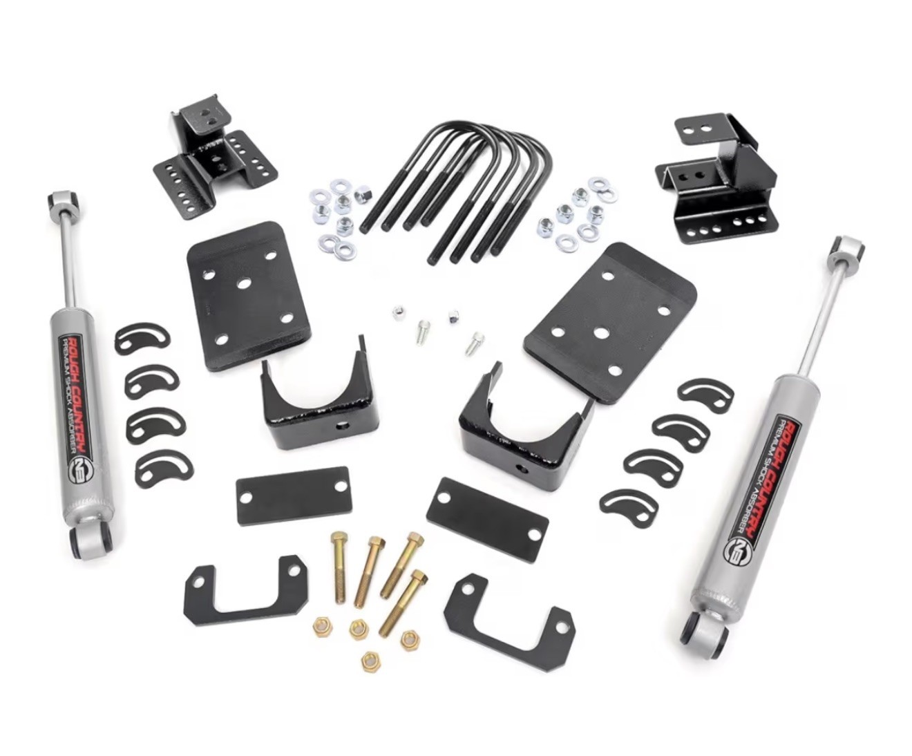 Rough Country Front Rear Suspension Lowering Kit for 07-15 Silverado Sierra 1500