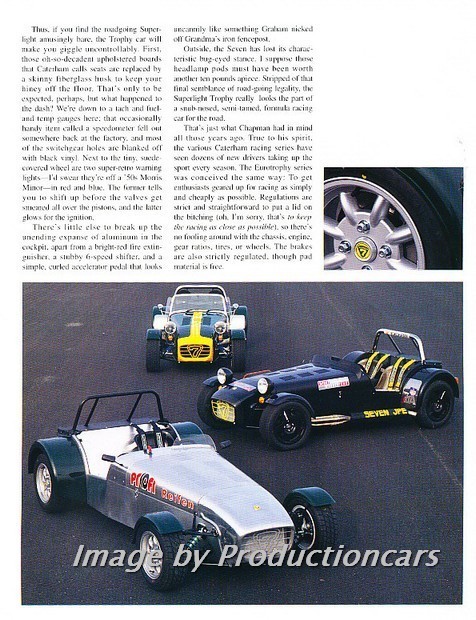 1997 Caterham Seven SuperLight Original Car Review Print Article J730
