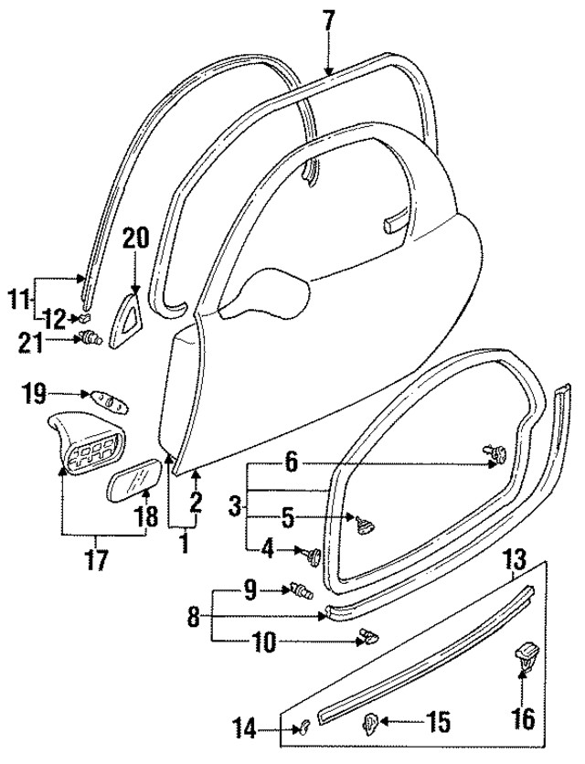 Genuine Mazda Belt Molding FD01-50-650E